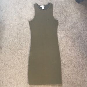 Super cute short olive green dress